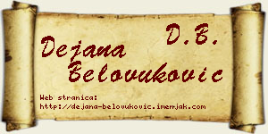 Dejana Belovuković vizit kartica